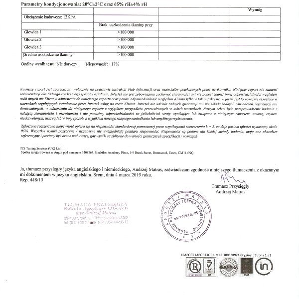 era - scieranie BS EN ISO 12947-2 2016 str 2